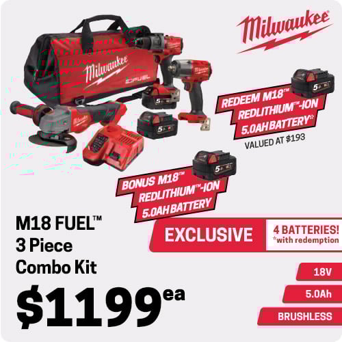 Milwaukee M18 FUEL 3 Piece Combo Kit
