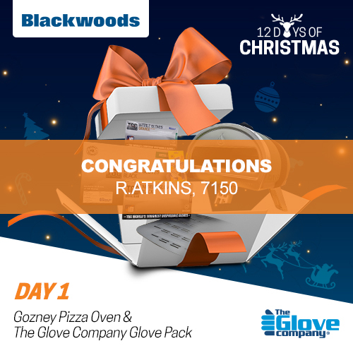 Congratulations to our Day One Winner: R.Atkins!