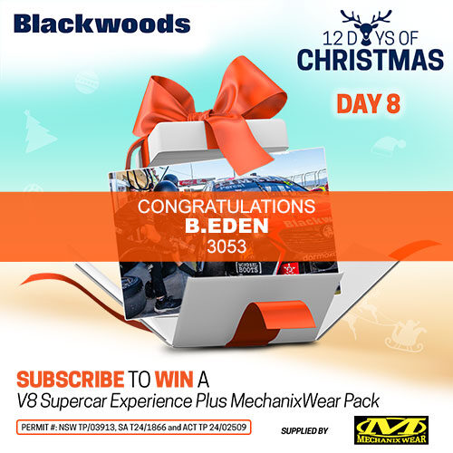 Congratulations to B.Eden our Day 8 Winner! Congratulations to B.Eden our Day 8 Winner!