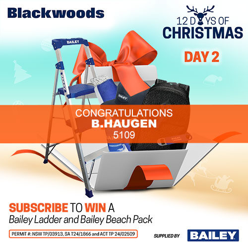 Congratulations to B Haugen our Day Two Winner! Congratulations to B Haugen our Day Two Winner!