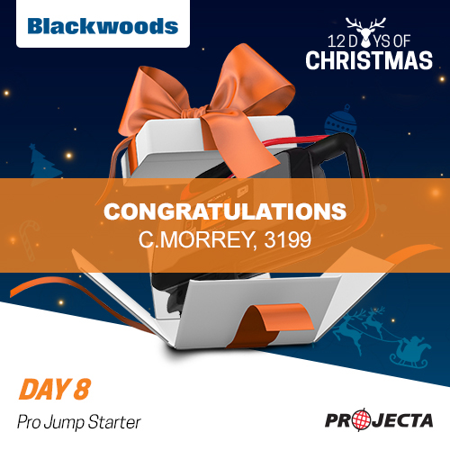 Congratulations to our Day 8 Winner: C.Morrey