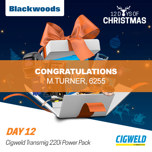 Congratulations M Turner, our Day 12 Winner!